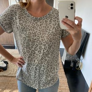 Sheer leopoard Tee